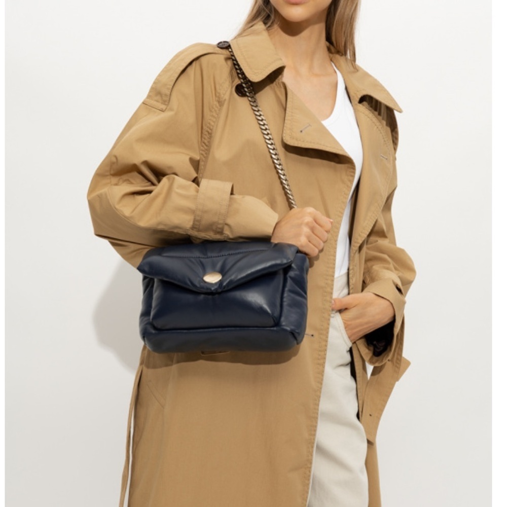 Proenza Schouler Harris Lambskin leather padded navy bag
